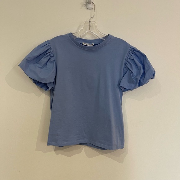 Zara Balloon Sleeve Top NWT - Picture 5 of 11